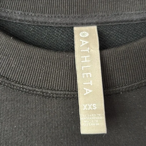 Athleta Bounce Black Long Sleeve Sweatshirt Dress with Pickets size XXS - Picture 6 of 8